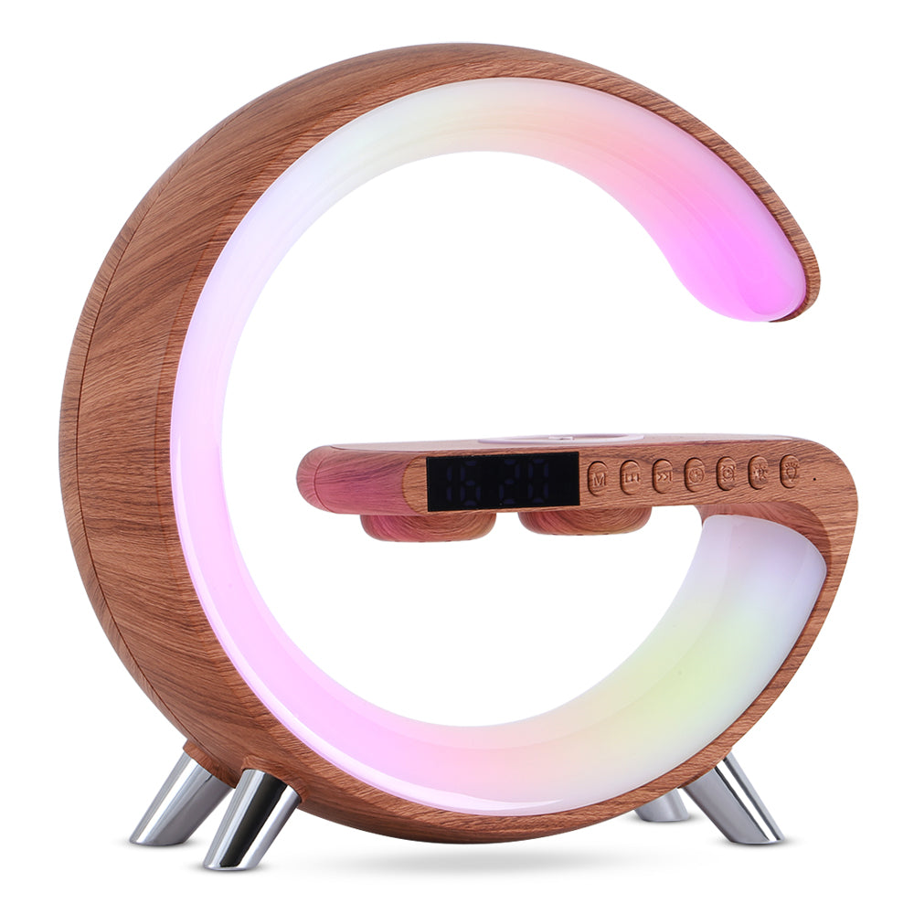 New Intelligent G Shaped LED Lamp Bluetooth Speake Wireless Charger Atmosphere Lamp App Control For Bedroom Home Decor - Top Sales💳💵