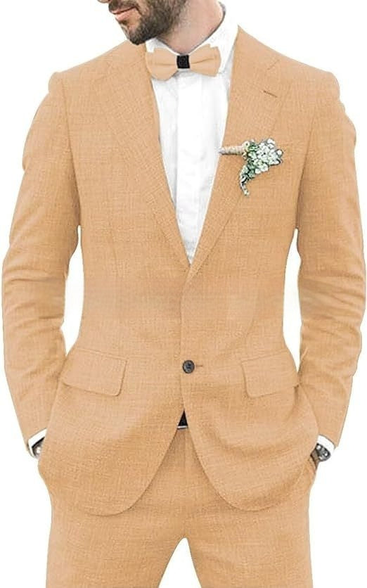 Men's Suit Wedding Party Suit Slim Fit Casual Coat Trousers - Top Sales💳💵