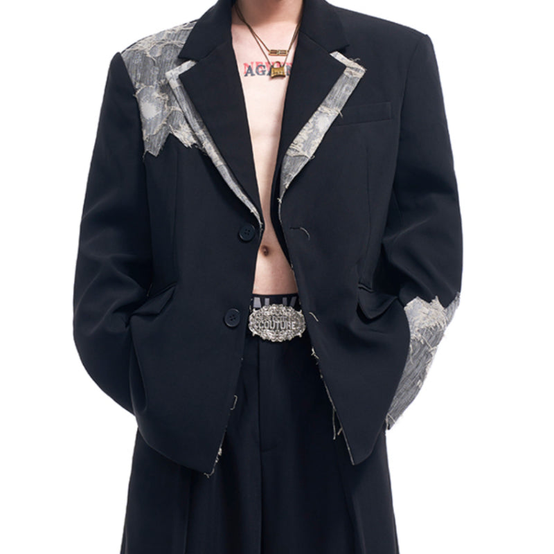 Niche Lace Stitching Double-Fold Dipper Trousers - Top Sales💳💵