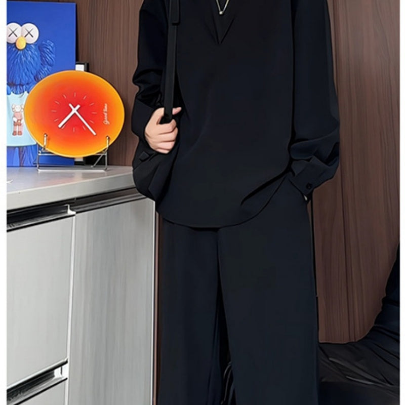 Long Sleeve POLO Shirt Trousers Suit Men's Casual - Top Sales💳💵