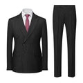 Men's Striped Suit Double-row Two-button Trousers Suit - Top Sales💳💵