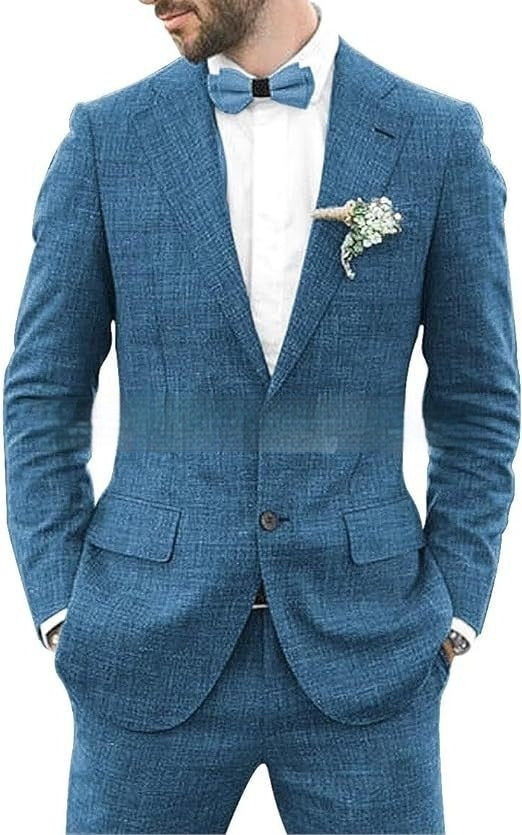Men's Suit Wedding Party Suit Slim Fit Casual Coat Trousers - Top Sales💳💵