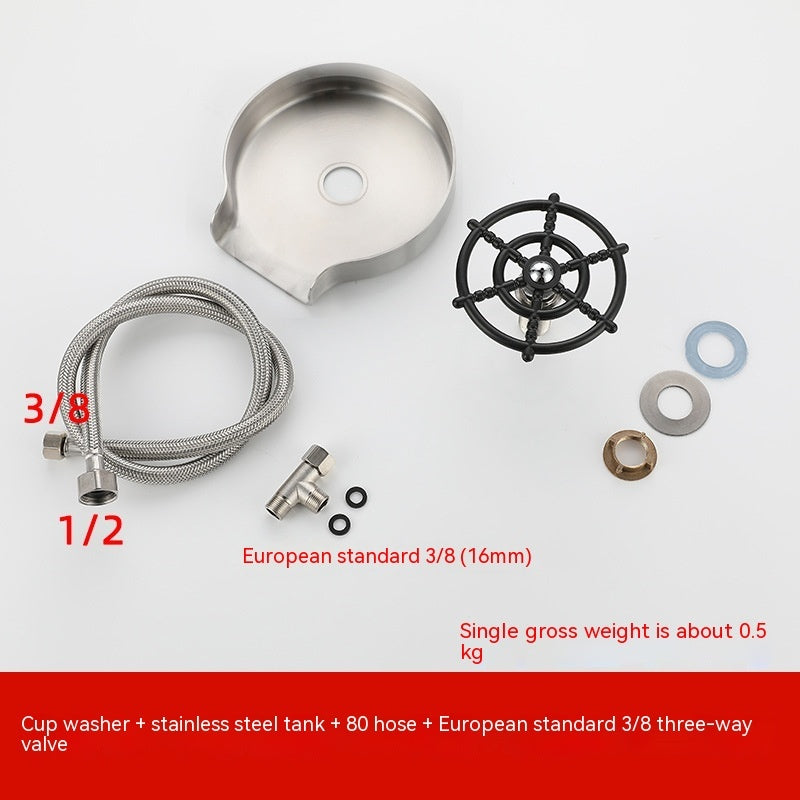 Bar Counter Cup Washer Sink High-pressure Spray Automatic Faucet Coffee Pitcher Wash Cup Tool Kitchen - Top Sales💳💵