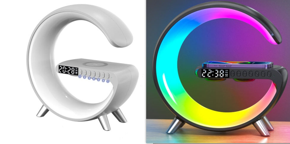 New Intelligent G Shaped LED Lamp Bluetooth Speake Wireless Charger Atmosphere Lamp App Control For Bedroom Home Decor - Top Sales💳💵