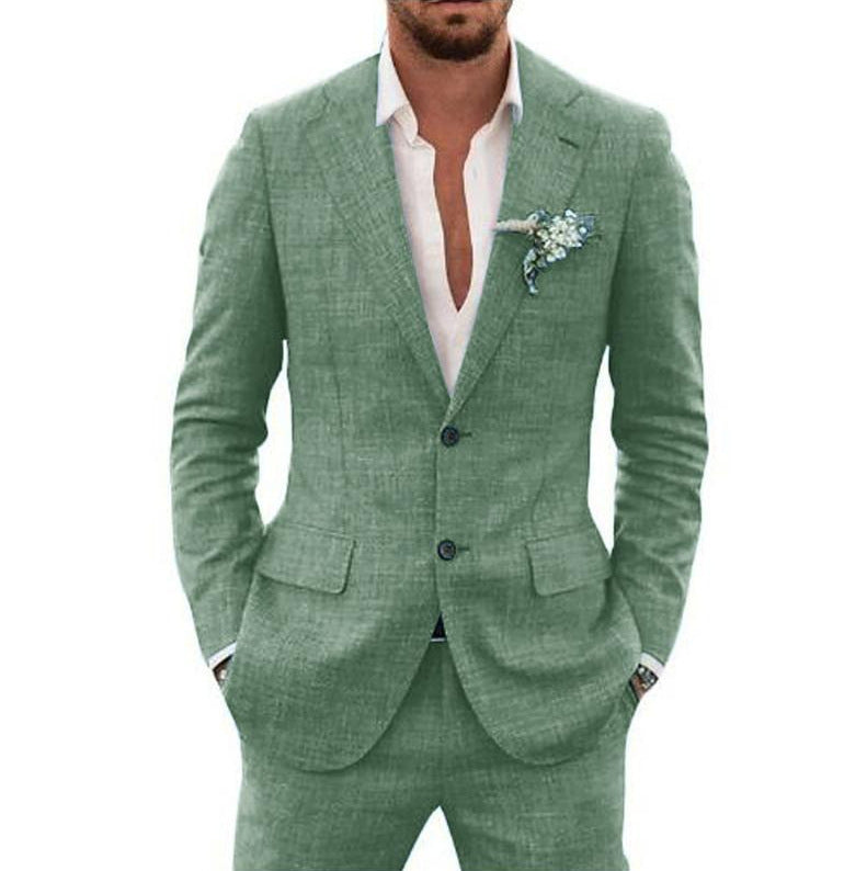 Men's Suit Wedding Party Suit Slim Fit Casual Coat Trousers - Top Sales💳💵