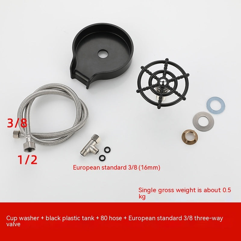 Bar Counter Cup Washer Sink High-pressure Spray Automatic Faucet Coffee Pitcher Wash Cup Tool Kitchen - Top Sales💳💵