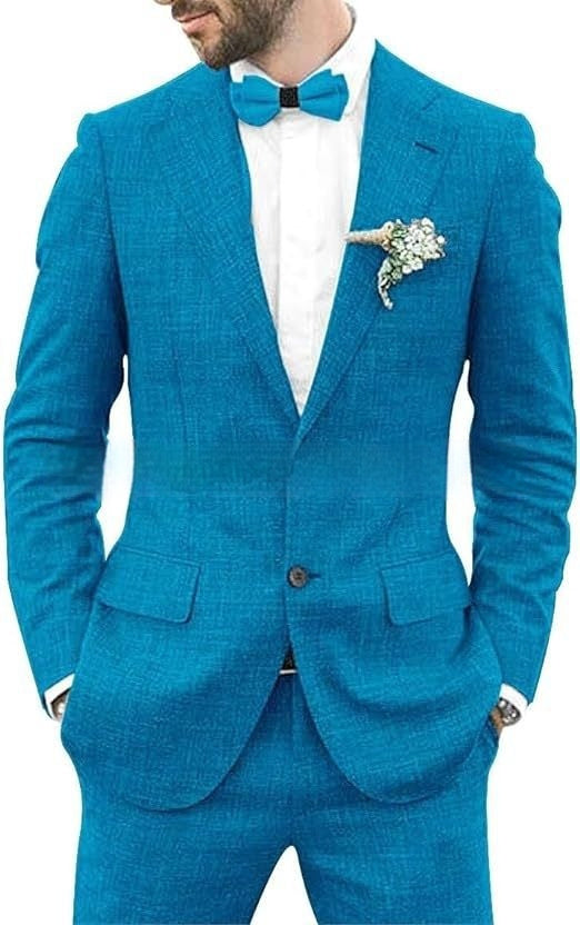 Men's Suit Wedding Party Suit Slim Fit Casual Coat Trousers - Top Sales💳💵