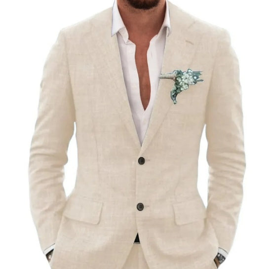 Men's Suit Wedding Party Suit Slim Fit Casual Coat Trousers - Top Sales💳💵