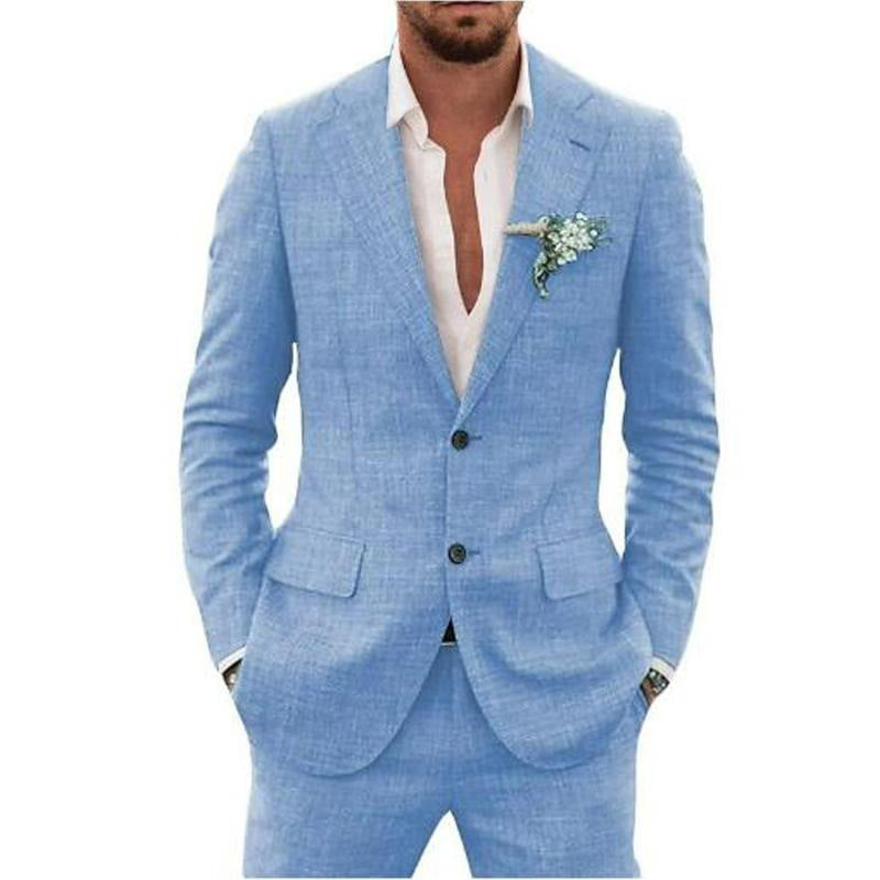 Men's Suit Wedding Party Suit Slim Fit Casual Coat Trousers - Top Sales💳💵