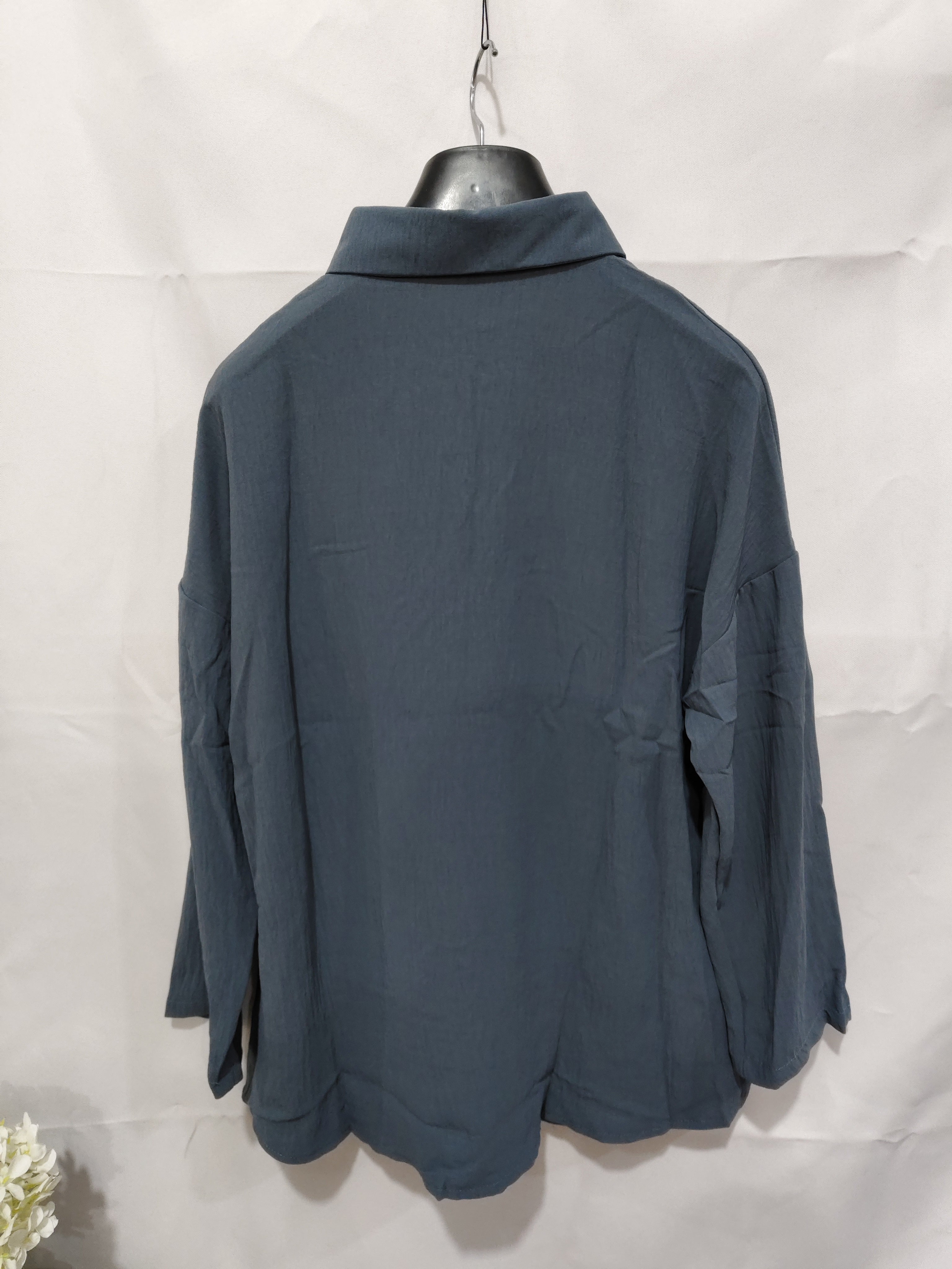 Lapel Long Sleeve Shirt Women's Single-breasted Pleated Shirt Tops Clothing - Top Sales💳💵