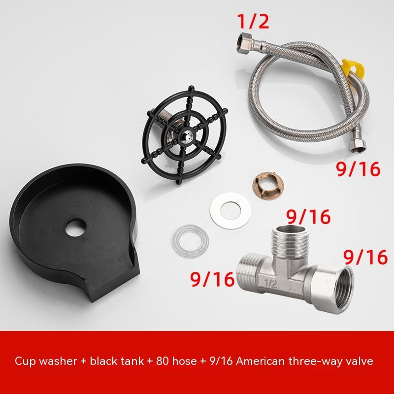 Bar Counter Cup Washer Sink High-pressure Spray Automatic Faucet Coffee Pitcher Wash Cup Tool Kitchen - Top Sales💳💵