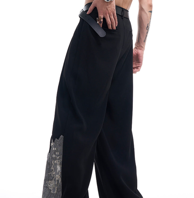 Niche Lace Stitching Double-Fold Dipper Trousers - Top Sales💳💵