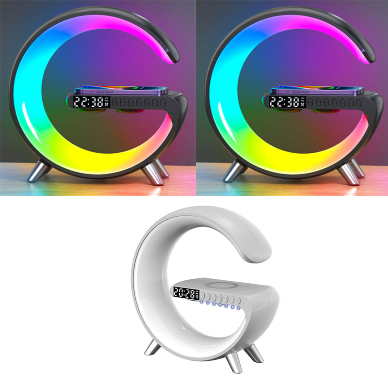 New Intelligent G Shaped LED Lamp Bluetooth Speake Wireless Charger Atmosphere Lamp App Control For Bedroom Home Decor - Top Sales💳💵