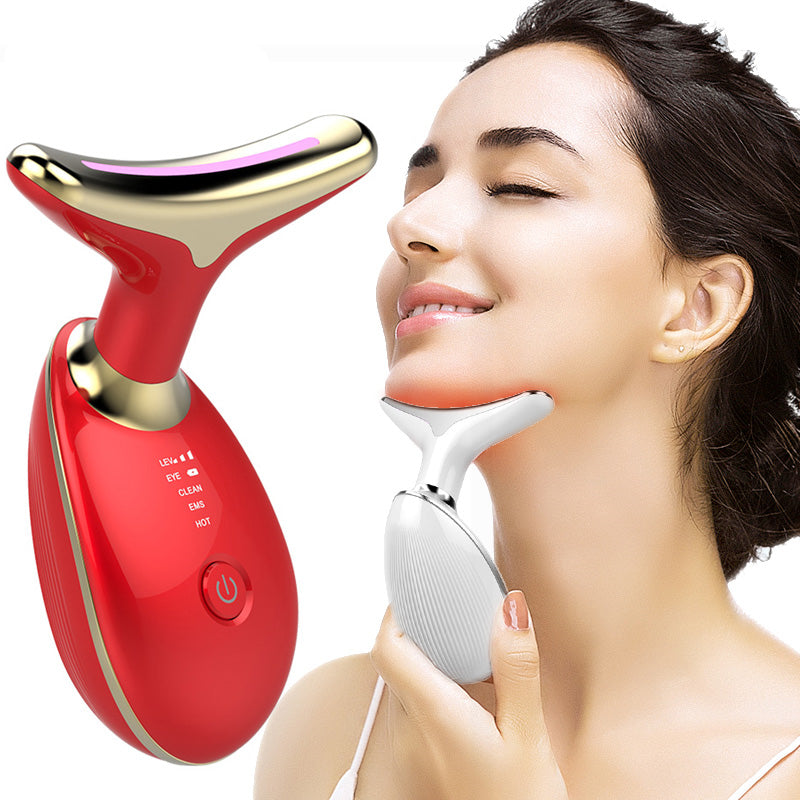 EMS Thermal Neck Lifting And Tighten Massager Electric Microcurrent Wrinkle Remover - Top Sales💳💵
